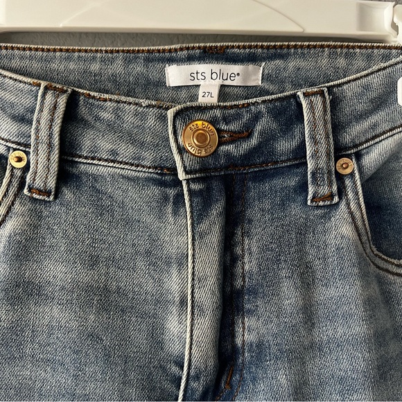 STS Blue High Rise Wide Leg Lt Blue Denim Jeans 27L - Picture 11 of 16